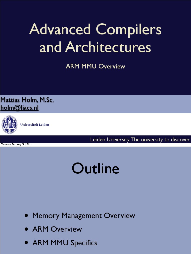 An Overview of Memory Management and the ARM MMU Architecture PDF