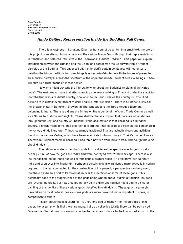 Hindu Deities in Buddhist Texts | PDF | Vishnu | Gautama Buddha