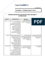 Cuadro Comparativo PRUEBAS MASIVAS DE EVALUACION A NIVEL NACIONAL E INTERNACIONAL