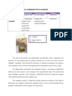 Table 1. Phytochemical Screening For Flavonoids: Test Positive Result Experiment Result Inference