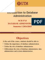 Introduction To Database Administrator