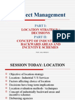 Project Management: Location Strategy / Decisions Concept of Industrially Backward Areas and Incentive Schemes