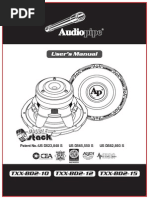 AudioPipe TXXbd215 Users Manual