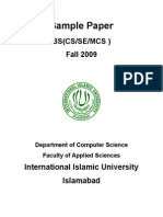 Sample Paper: Bs (Cs/Se/Mcs) Fall 2009