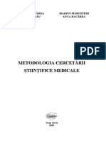 Metodologia Cercetarii Stiintifice Medicale