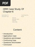 HRM Case Study of Chapter-6