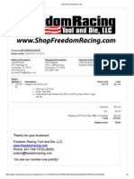 Invoice# 0000023628: Thanks For Your Business! Freedom Racing Tool and Die, LLC Phone: 641-784-TOOL (8665)