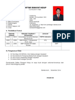 Daftar Riwayat Hidup: Curriculum Vitae