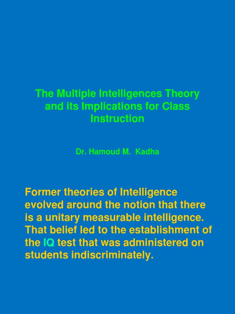 Multiple Intelligences in Education | PDF | Intelligence Quotient ...