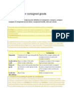 Accounting For Consigned Goods