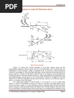 Velocity Triangles and Power Output by Elementary Theory