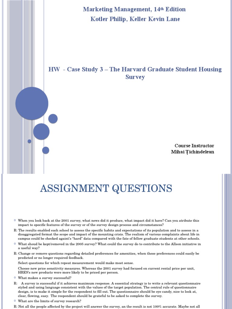 Harvard Graduate Housing Survey Insights | PDF | Business | Social Science
