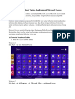 Tutorial Membuat Tables Dan Forms Di Microsoft Access PDF