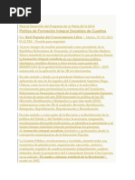Para El Desarrollo Del Programa de La Patria 2013