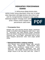 Langkah Mengatasi Jerebu Dan Pencemaran Udara