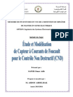 Etude Et Modelisation de Capeur À Coutants de Faucoult