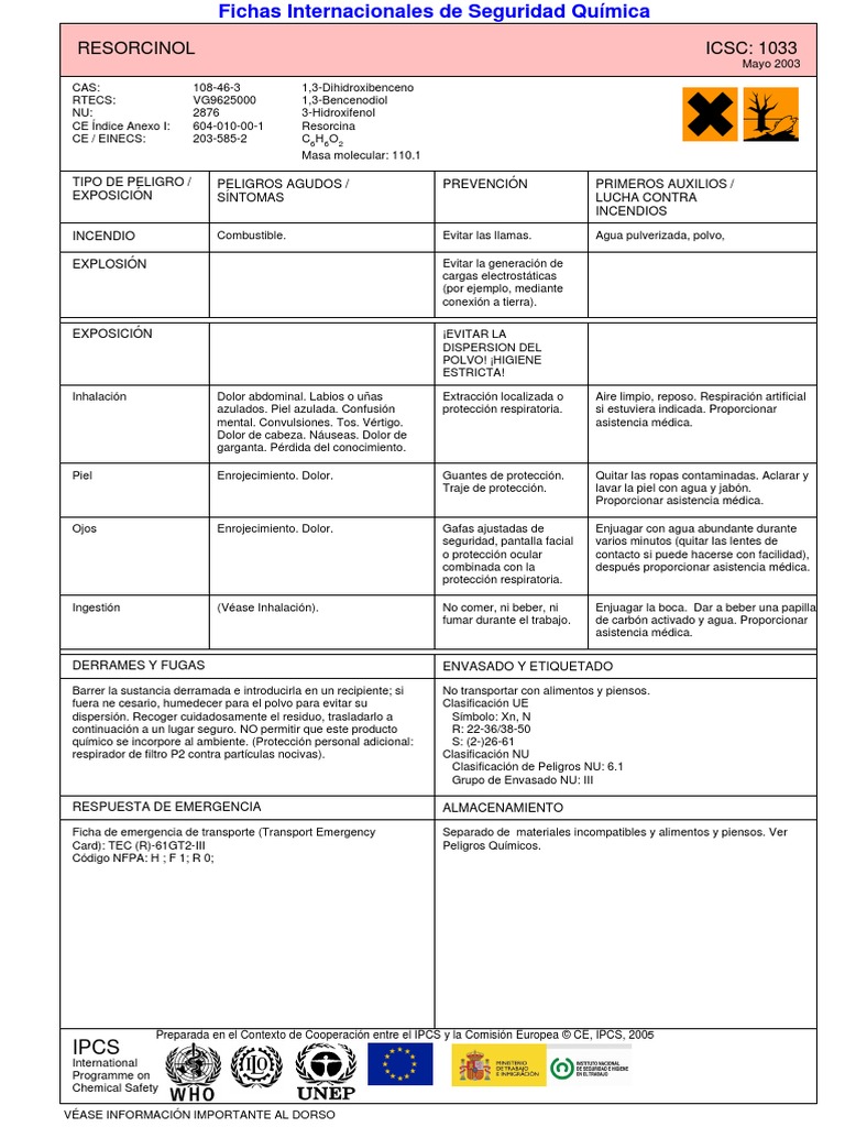 Resorcinol Agua Química