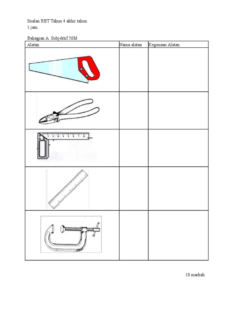 Soalan Rbt Tahun 4 Akhir Tahun Pdf