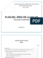 Guia Plan Del Área de La Salud 2015-2016