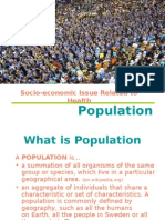 Population: Socio-Economic Issue Related To Health