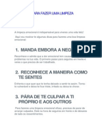 7 Passos para Fazer Uma Limpeza Emocional