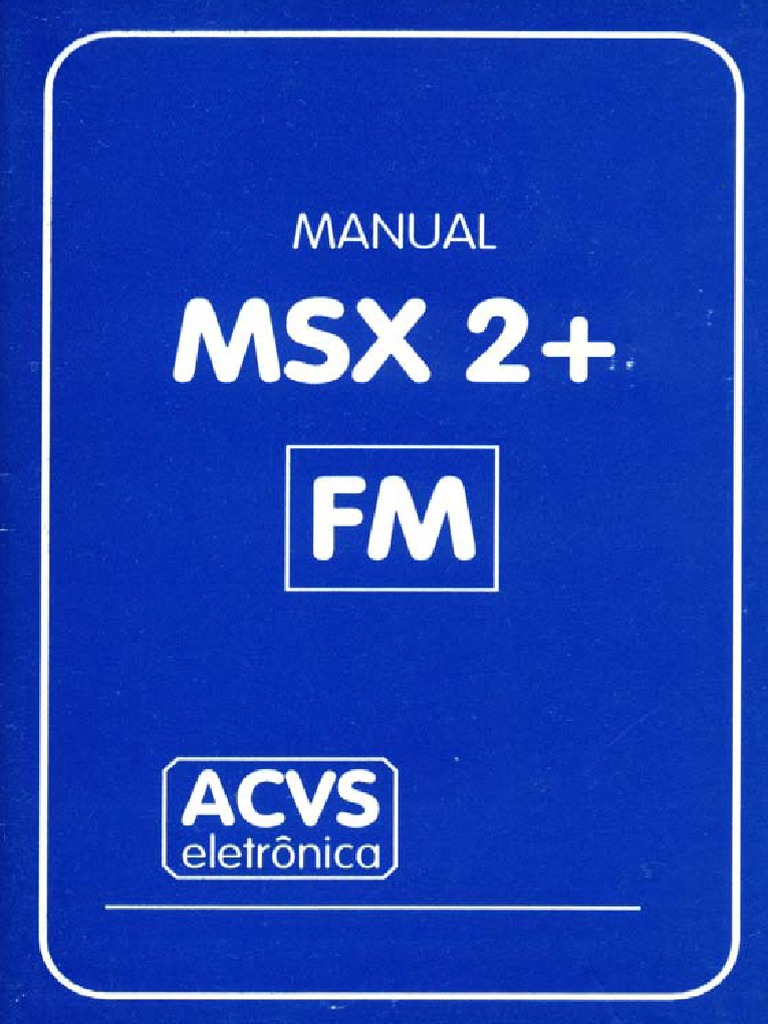 Manual MSX2+ ACVS | PDF | Office Equipment | Office Work