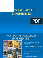 Let'S Talk About Experiences