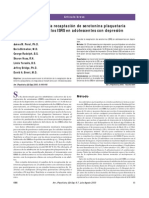 Inhibición de La Recaptación de Serotonina Plaquetaria y Respuesta de ISRS en Adolescentes Con Depresión