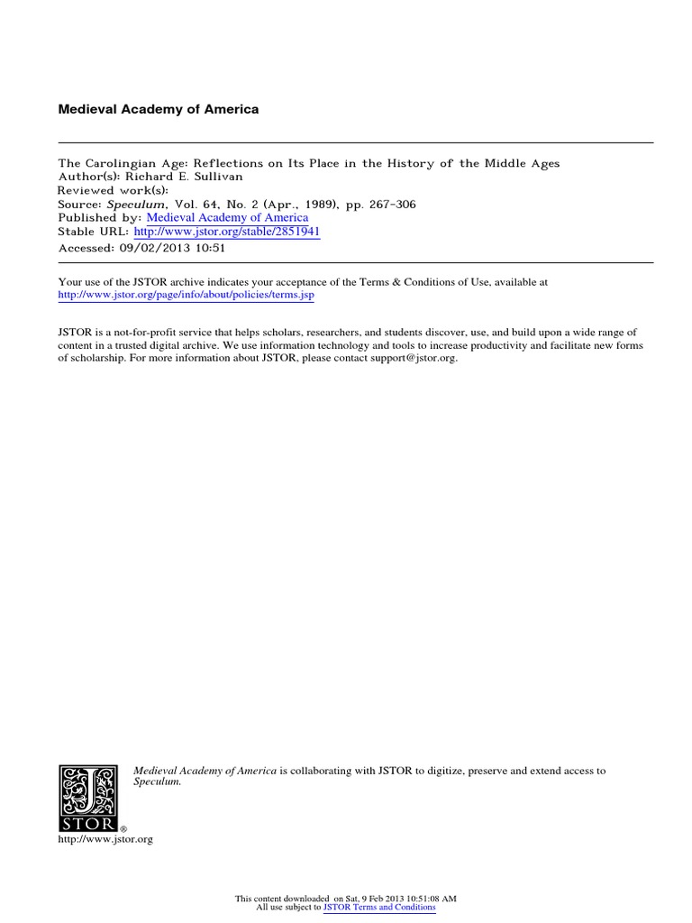 Carolingian Age's Historical Role | PDF | Charlemagne | Middle Ages