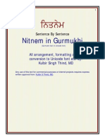 Nitnem in Gurmukhi (Uni)