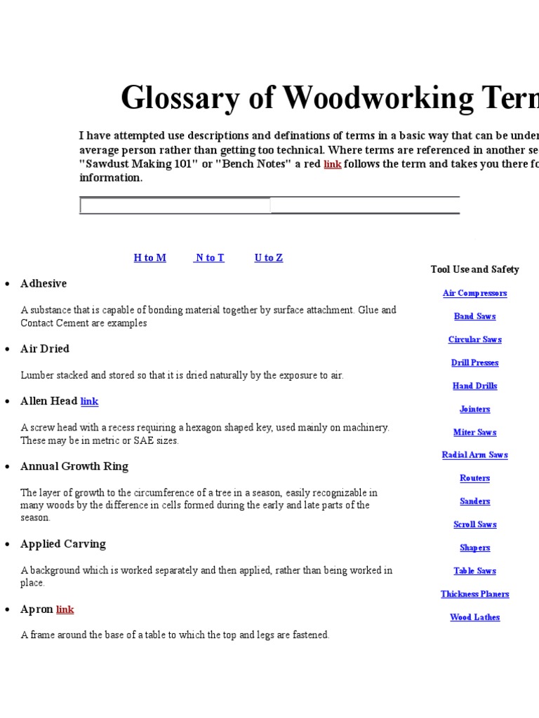 Glossary of Woodworking Terms Wood Drill