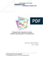 Recopilación regulatoria sobre Recalls de productos farmacéuticos