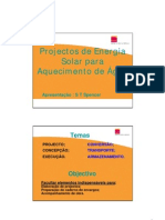 Projectos de Energia Solar Para Aquecimento De