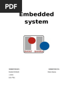 Embedded System: Submitted By:-Submitted To