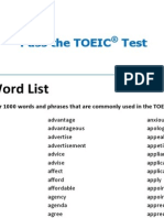 Pass The TOEIC Test - ToEIC Word List