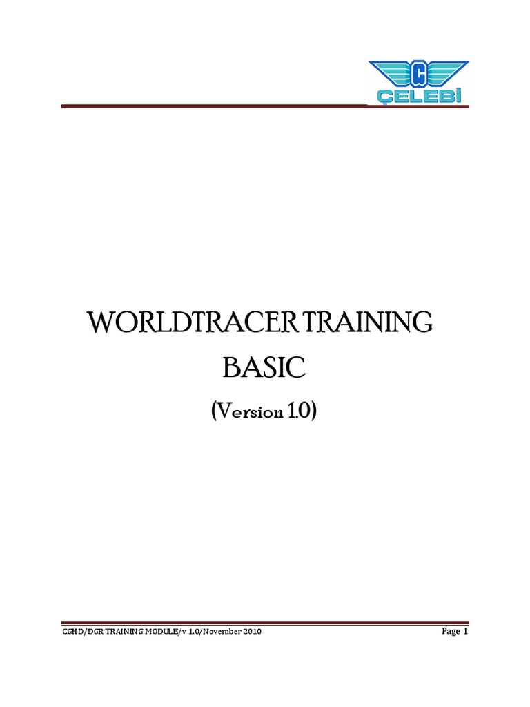 World Tracer Basic Training New Airport Baggage