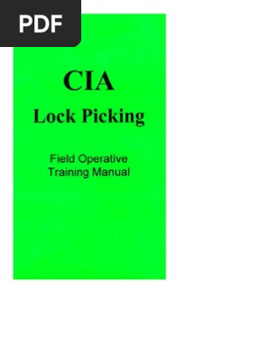 CIA Lock Picking Manual