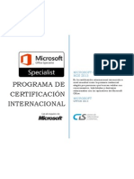 CIS - Programa Certificacion MOS 2013