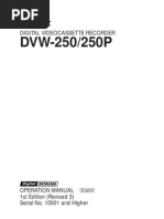 Sony Digibeta Deck DVW-250 Manual