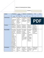 Rubric for Brochure Making