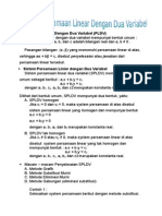 Persamaan Linear Dengan Dua Variabel Kelompok