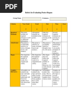 Download Rubric for Evaluating Poster Making by ShelleyGarvida SN258018827 doc pdf
