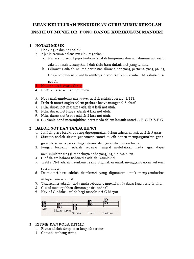 Ujian Kelulusan Pendidikan Guru Musik Sekolah Fix