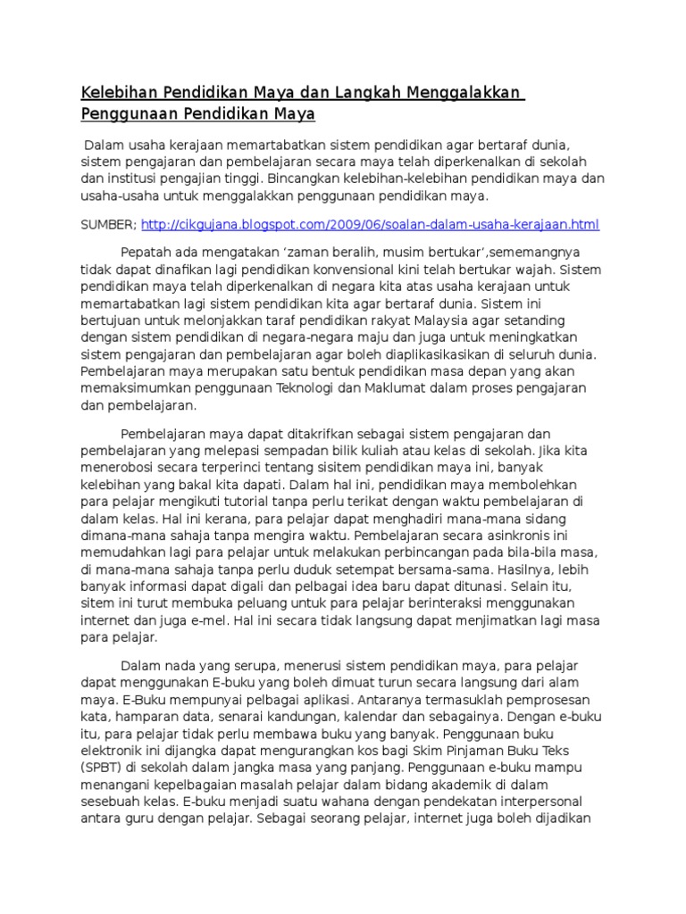 Karangan Pembelajaran Maya Azreen Sufiah Pdf