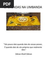 oferendas na umbanda