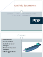 Finite Element Techniques in Ship Structural Design