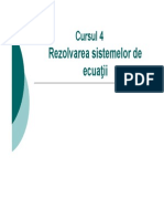 C04-Rezolvarea Sistemelor de Ecuatii - 2 PDF