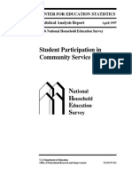 Student Participation in Community Service Activity: National Center For Education Statistics Statistical Analysis Report