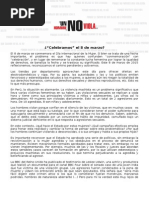 ¿"Celebramos" el 8 de marzo? 