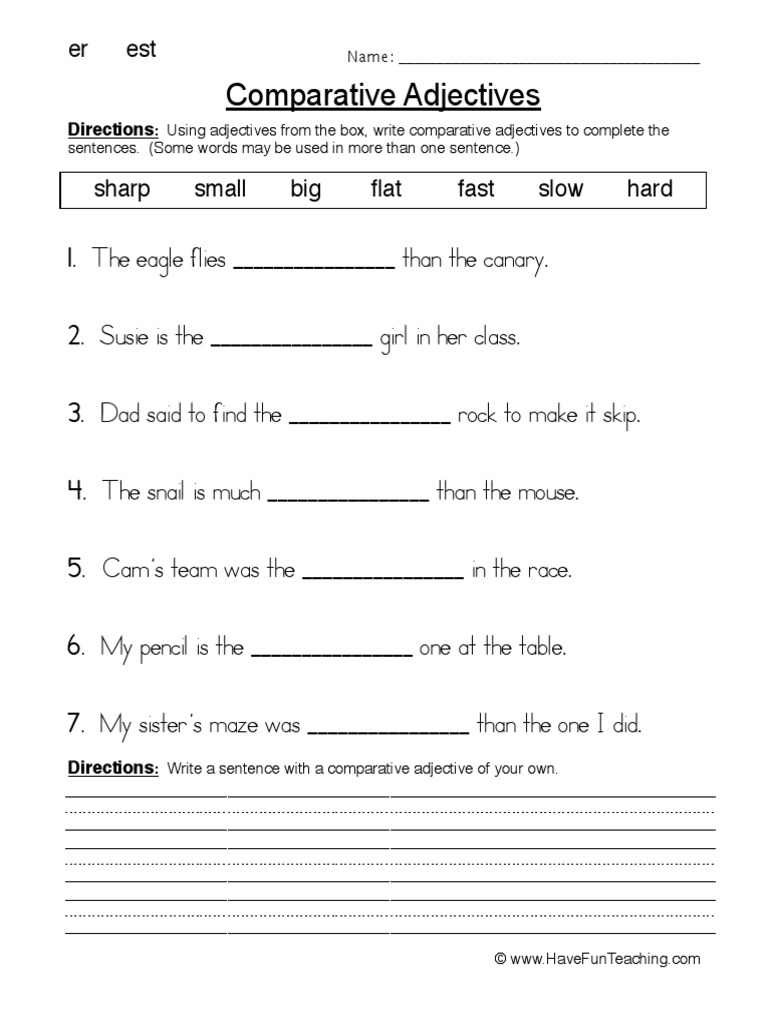 comparing-adjectives-worksheet-2